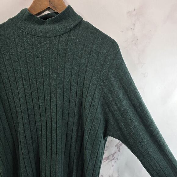 Eri Ali Shirt Womens Small Turtleneck Dark Forest Rib Hacci Plush Fiona - Picture 10 of 11